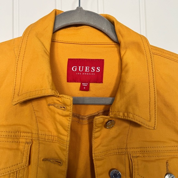 Guess Mustard Yellow Denin Jacket - Size S - Picture 2 of 5